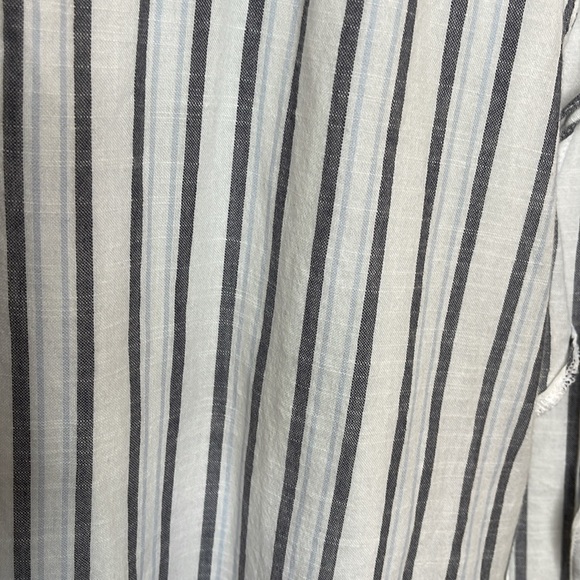 Abercombie & Fitch White/Navy Striped Wrap Dress Size Small - Picture 8 of 13